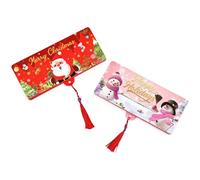 Christmas Dollar Gift Card Holder 10 Compartments Recycled Paper Cash Envelope Handmade Foldable Wallet Multiple Pocket Packaging