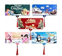 Christmas Dollar Gift Card Holder 10 Compartments Recycled Paper Cash Envelope Handmade Foldable Wallet Multiple Pocket Packaging