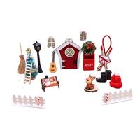 Christmas Dollhouse Miniatures, Dollhouse Christmas Decorations 1 Set 1:12 Scale Simulated Miniatures DIY-Friendly Plastic Miniature Things for , Fairy Garden