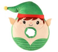 Christmas Donut Pet Toys - Elf - Featuring a Fun and Festive Design - Your Furry Friend Can Enjoy a Holiday Play and Celebrate With the Rest of the Family