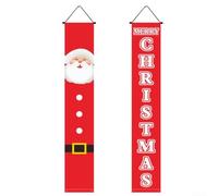 Christmas Door Banners, 30x180cm Santa Claus Door Decoration Christmas Winter Porch Sign Hanging for Xmas Home Wall Party Prop