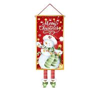 Christmas Door Decorations - Holiday Door Cover for Festive Parties Photo Booth Scenes | Polyester Fabric with Snowman Design, Easy Installation Accessory, Indoor Outdoor for Porch Kitchen Garden Home
