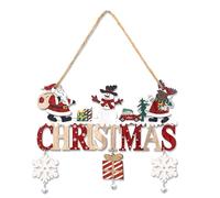 Christmas Door Decorations,Merry Christmas Wall Decorations,Wooden Xmas Hanging Decorations Plaque Door Sign for Indoor Outdoor Ornaments