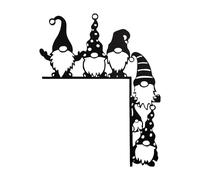 Christmas Door Frame Decorations | 1*pcs Dwarf Window Frame Decoration | 20x15.5cm Holiday Door Corner Gnome Decor | Christmas Dwarf Window Frames Decoration, Festive Holiday Décor For Doors Corner