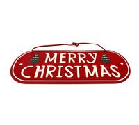 Christmas Door Sign Iron Xmas Hanging Sign “MERRY CHRISTMAS" 30 * 24cm Hanging Ornament with Rope for Chrismtas Home Door Wall Decoration