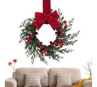 Christmas Door Wreath | 10 Inch Artificial Holiday Decor,Decorative Holiday Wreath | for Church Office Apartment Coffee Shop Front Door Outdoor Indoor Wall Window Mantel Entrance Fireplace