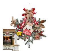 Christmas Door Wreath - Decorative Snowflake Design Ornament,Traditional Christmas Wreath - for Outdoor Home Porch Outside Farmhouse Winter Halloween