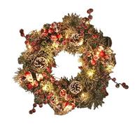Christmas Door Wreath - Felt Christmas Tree, Christmas Tree Wreath | 40cm Red Berry Cluster Winter Wreaths, Christmas Wall Hanging Decorative Tree for N