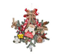 Christmas Door Wreath | Snowflake Design Garland | Traditional Christmas Wreath,for Outdoor Home Porch Outside Farmhouse Winter Halloween