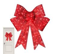 Christmas Door Wreath with LED Light Bow Shape large Christmas Ornament