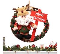 Christmas Door Wreaths, Festive Christmas Decoration with Natural Green for Home, Winter Wreath in Country House Style, for , Home, Entrance, Kitchen, Living Room, Indoor, Outdoor, Garden