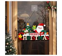 Christmas Doorplate Decoration, Wooden Christmas Sign, Size 11.4 "*6.2 "inch, with Hook, Suitable for Country/Farm/Family/Shop Decoration