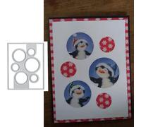 Christmas Dot Frame Metal Die Cuts,Merry Christmas Dot Frame Edge Cutting Dies Cut Stencils for DIY Invitation Card Scrapbooking Album Decorative Embossing Paper Dies Card Making