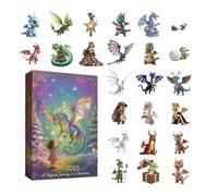Christmas Dragon, 2D 24-Day Acrylic Decoration, Christmas Dragon Decoration Item - For Thanksgiving Holidays Parties Offices Home Room Doors Trees School Dorm Decoration