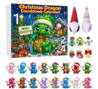 Christmas Dragon Advent Calendar 2025 Christmas Advent Calendar 24 Days Of Calendars Holiday Dog Theme Xmas Surprise for Xmas Tree Home Door Wall Car Decor (A, One Size)