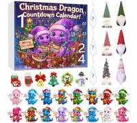 Christmas Dragon Advent Calendar 2025 Christmas Advent Calendar 24 Days Of Calendars Holiday Dog Theme Xmas Surprise for Xmas Tree Home Door Wall Car Decor (A, One Size)