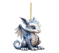 Christmas Dragon Baby Acrylic Christmas Hanging Ornament Christmas Hanging Tree Ornament Pendant Hot Dog Ornament (A, 8x5x1cm)