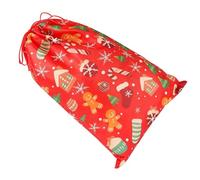 Christmas Drawstring Bags, Reusable Non-Woven Pouches, Holiday Cookie and Candy Bags, Eco-Friendly Material Build, Festive Party Supply For Treats, Small Toys, and Food