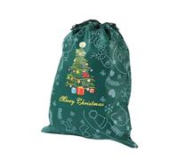 Christmas Drawstring Bags, Reusable Non-Woven Pouches, Holiday Cookie and Candy Bags, Eco-Friendly Material Build, Festive Party Supply For Treats, Small Toys, and Food