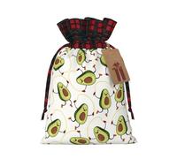Christmas Drawstring Funny Cartoon Avocados Print Gift Bags,Burlap Bags With Drawstring For Apply To Wedding,Easter,Xmas