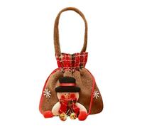 Christmas Drawstring Gift Bags, Christmas Santa Claus Snowman Elk Doll Present Bag, Wrapping Sacks Pouches, Gift Package, Candy Sweet Goodie Wrapping Bags for Kids Holiday Christ-mas Eve Presents