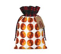 Christmas Drawstring Mars Planet Print Gift Bags,Burlap Bags With Drawstring For Apply To Wedding,Easter,Xmas
