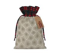 Christmas Drawstring Petoskey Stone Print Gift Bags,Burlap Bags With Drawstring For Apply To Wedding,Easter,Xmas