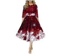 Christmas Dress Women Jumper Womens Print Novelty Dresses Party Size 18 Cocktail Santa Tree Fancy for Newborn Jumpers Clothing Sweater