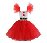 Christmas Dresses for Children, Princess Dress Girls Tulle Dress with Flying Sleeves with Headband Layered Tulle Evening Dress Princess Dress Merry Christmas Dresses Christmas Party Dresses