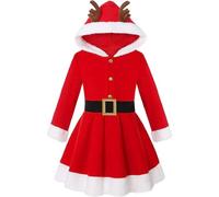 Christmas Dresses For Girls ChristmasOutfit Santa Claus Costume Xmas Fancy Dress Kids Snowman Outfit Little Miss Santa Costume Miss Claus Outfit Kids SantaSuit For Baby Girl Costumes Outfits