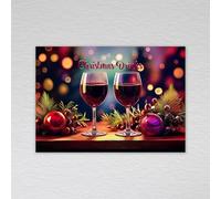 Christmas Drinks Invitations, Christmas Drinks Party Invitation Cards: Festive Wine Christmas Drinks Invites (Pack of 50 without Envelopes)