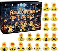 Christmas Duck Advents Calendar - 24 Days Christmas Countdown Calendar Rubber Cartoon Duck,Cute Mini Ducks Figurines For Boys Girls Bath Toy (Style-A)