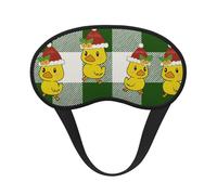 Christmas Duck and Tree Composite Cloth Black Edge Eye Mask Men and Women with Elastic Band