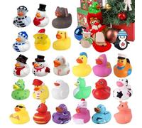 Christmas Duck Decorations, Rubber Ducks for Parties, 24 Pieces Animal Toy for Pool Party Bath Time Halloween Beach Birthday Carnival
