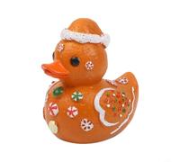 Christmas Duck Ornaments Resin Holiday Decor Set | Resin Material, 6.5x9x4.5cm, Vibrant Red & Green, Table Centrepieces, Party Favours, Collectible Holiday for décor
