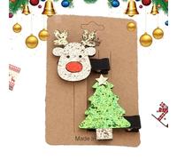 Christmas Duckbill Clips, Christmas Hairpins | Cute Christmas Hairpin Decor Set | Bright Color Hair Decoration Tool for School Activities, with Friends, Festival