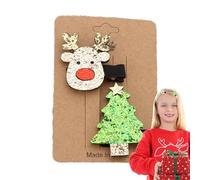 Christmas Duckbill Clips,Christmas Hairpins | Cute Christmas Hairpin Decoration Kit,Bright Color Hair Decoration Tool for School Activities Party