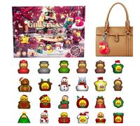 Christmas Ducks, 24 Days Ducks Advent Calendar with Surprises, Bag Backpack Pendant Lanyard for Bathroom On the Go Gift Bag Filling