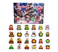 Christmas Ducks - 24 Days Ducks Advent Calendar with Surprises, Key Ring Pendant Party Gifts Bath Toys for Children at Home in the Bathroom