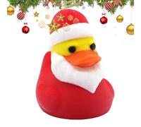 Christmas Ducks | Animal Figurines With Santa Hat | Miniature Christmas Duck Model Toys | Figurines Decoration - Duck Gift