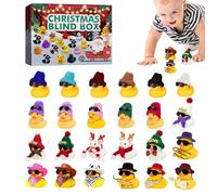 Christmas Ducks Countdown Advent,24 Days of Rubber Ducks Christmas Countdown Calendar | Bath Toys Holiday Party Favors for Children Kids Boys Girls Home Travel School Vacation Decor