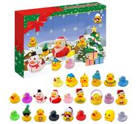 Christmas Ducks Countdown Advent | Duck Bath Toys 24-Day Christmas Calendar Advent,Party Favors Bath Toys Stocking Stuffers for Boys Girls School Travel Vacation Bathroom Home