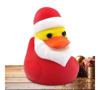 Christmas Ducks Figurines | Craft Decorations in the Shape of Animals with Santa Hat | Mini Winter Decorations for Stockings Gift Party Garden Aquarium | Ideas For
