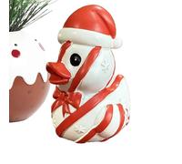 Christmas Ducks | Gingerbread Duck Decorations,Holiday Tree Candy Cane Texture Cute Animal Desktop Decor for Workplace Party Counter Kids Room Fireplace Bedside