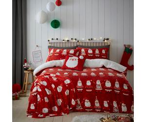 Christmas Duvet Cover Bedroom Collection Childrens Kids Jolly Santa Bedlam Red