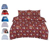 Christmas Duvet Cover Quilt Bedding Set With Pillowcases 3D Printed Santa Xmax Snowman Decorations Soft Poly-Cotton Reversible Luxury Beddings Sleep Comfortable (Super King, Feliz Navidad)