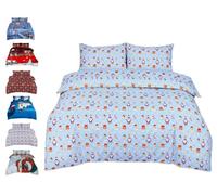 Christmas Duvet Cover Quilt Bedding Set With Pillowcases 3D Printed Santa Xmax Snowman Decorations Soft Poly-Cotton Reversible Luxury Beddings Sleep Comfortable (Super King, Xmax Dogs)