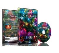 Christmas DVD with Falling Snow Christmas Lights Fireplace and Fireworks