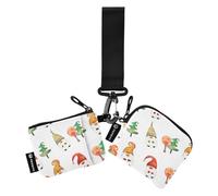 Christmas Dwarves Stylistic Trees Dual Wristlet Wallets for Women Compact Size Business Card Holder with Keychain for Women Men 2 Pcs, Christmas Dwarves, One Size
