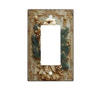 Christmas Eagle Bird Decorative Light Switch Cover Plate 1 Gang Single Rocker, Novelty Luxury Xmas Electrical Faceplate for Kitchen Bathroom, Winter Switchcover Decor